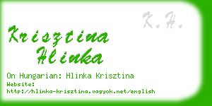 krisztina hlinka business card